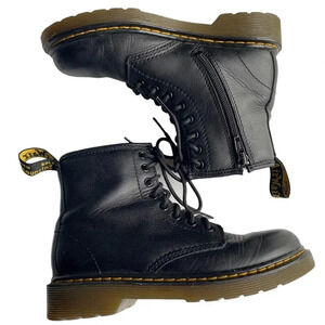 Dr Martens Black leather boots kids size 1